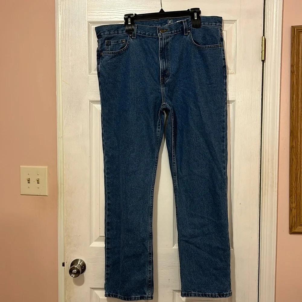 Straight Leg Jeans Men’s Blue Denim George Regular 38x32